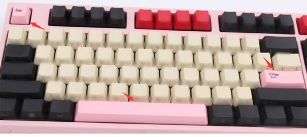 Utbytbara nycklar 3 st. rosa