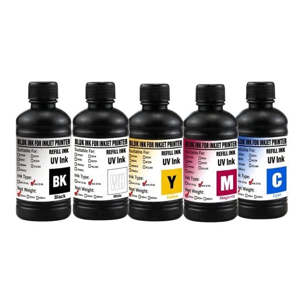 UV atrament Tvrdý Hard 250 ml Pre TX800 XP600 DX5 DX6 DX7 i3200 L800 L1800 Rýchloschnúci 395 nm Do plochých UV tlačiarní 1