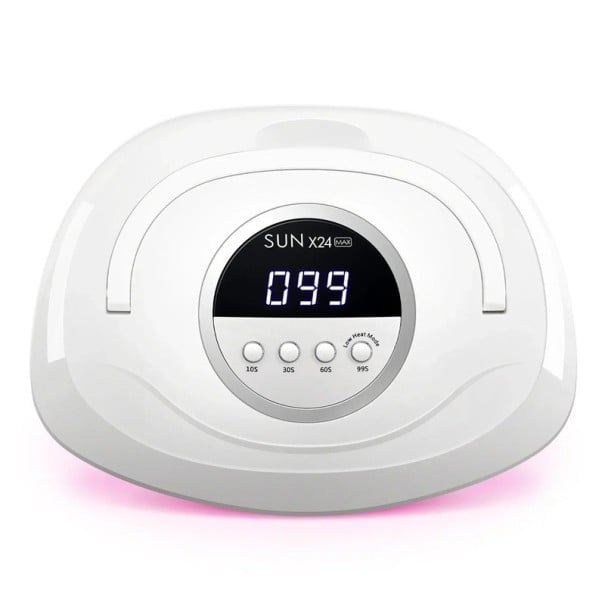 UV LED lampa na nehty 84 LED diod s automatickým senzorem a LED displejem 4 časy vytvrzování ABS plast Bílá Na gelové nehty i manikúru 1
