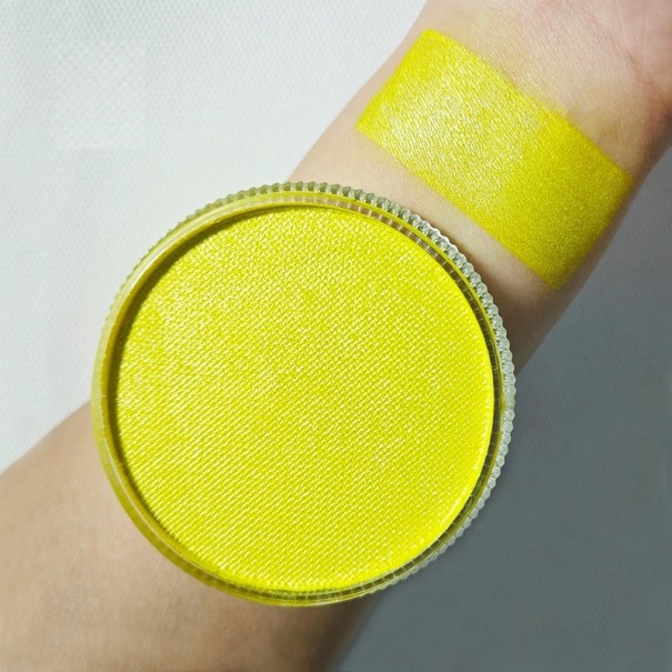 UV-leuchtende Körper- und Gesichtsfarben, professionelle UV-Farben, 30 g, langanhaltende Wirkung, Halloween-Make-up hellgelb
