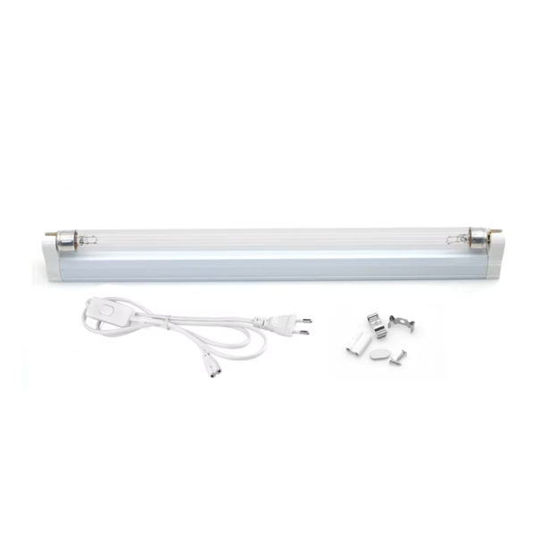 UV sterilizační lampa 8 W Křemenná trubice T5 délky 310 mm Napájení 220 V Kabel s vypínačem Na dezinfekci místností a povrchů 1