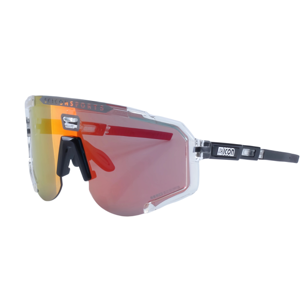 UV400 TR-90 polikarbonát kerékpáros szemüveg 13,5 cm széles 6 cm magas Átlátszó keretek Unisex MTB országúti sport piros
