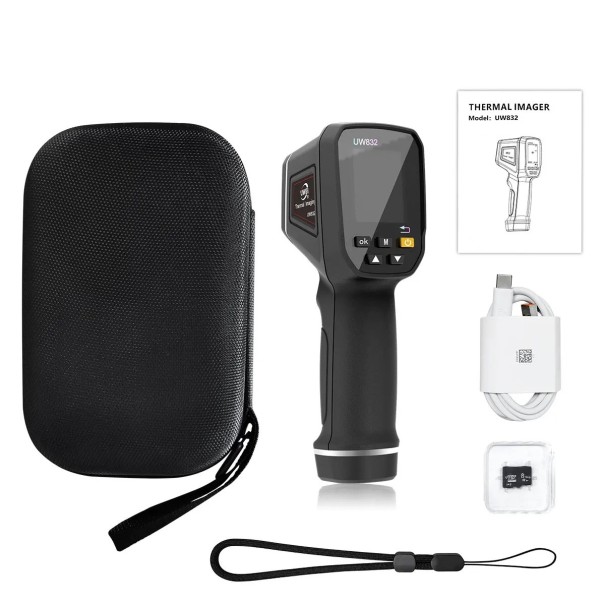 UW832 dubbelspektrumvärmekamera, 1,77&quot; TFT-upplösning, -30 till 500°C intervall, USB-C-laddning och 6 färgpaletter 1