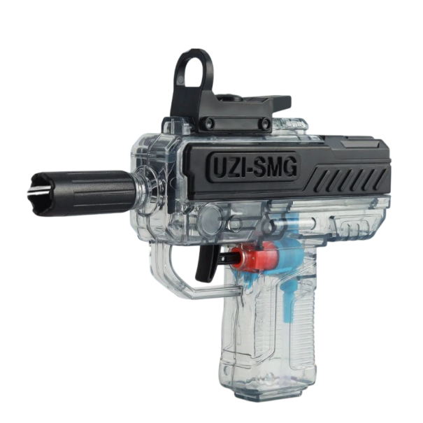 UZI Water Gun 17 x 3.5 x 15 cm Compact Children's Water Weapon Plastic Water Spraying Gun Summer Outdoor Toy black