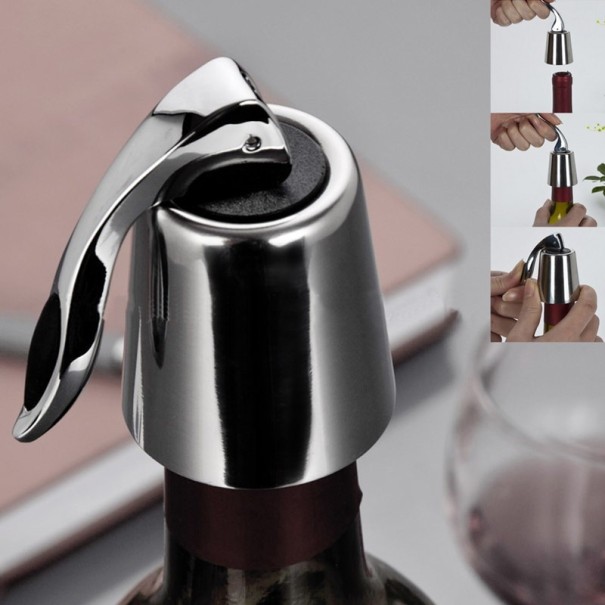 Vacuum Bottle Stopper Stainless Steel 1