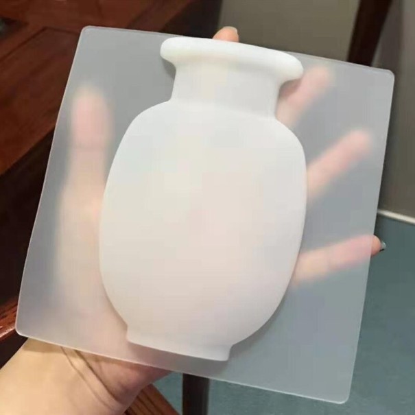 Vægmonteret vase hvid