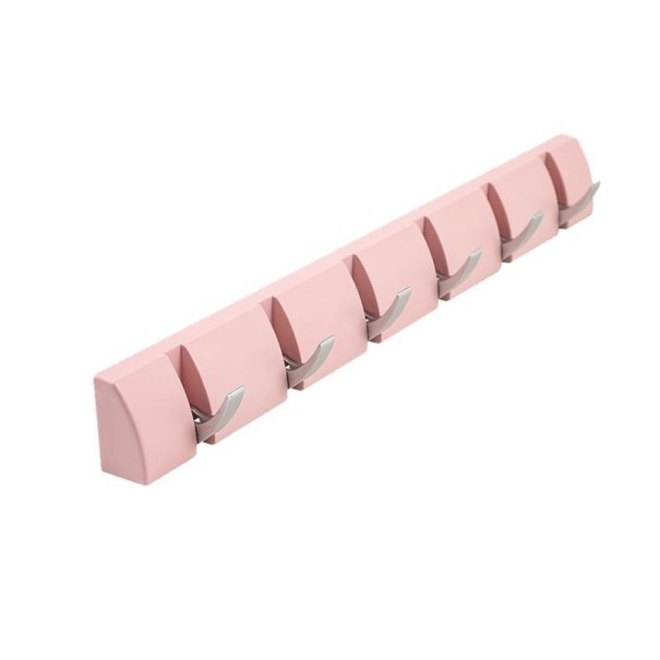 Vägghängare med infällbara krokar rosa