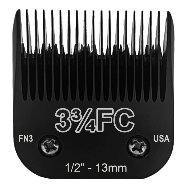 Vaihtoleikkurin päät Andis-, Wahl-, Oster-, Furzone-, Laube-, Heiniger- ja Conair-leikkureille. Ammattimainen teräksinen eläinten leikkurin pää, 13 mm, malli 3 3/4 FC. 1