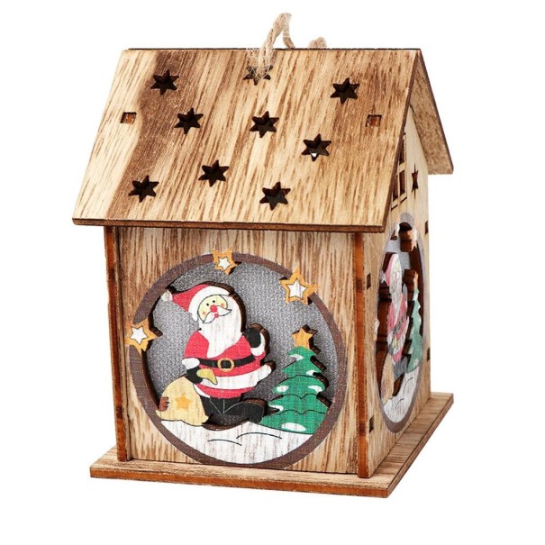 Valaistu jouluinen talo 4