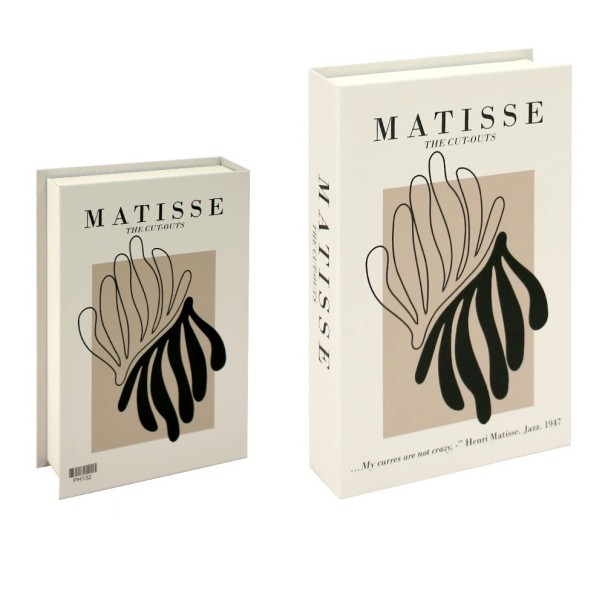 Valse boekdecoratie Matisse The Cut-Outs Niet-openbare boeknep Beige artistiek ontwerp Moderne woonaccessoire 1