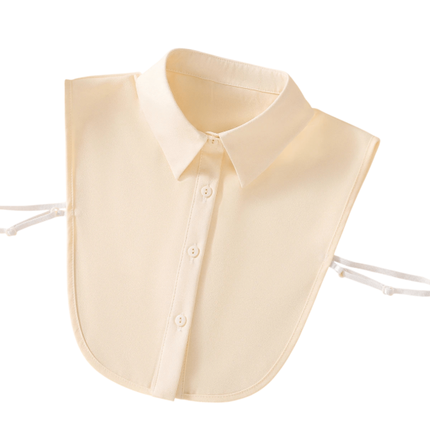 Valse kraag voor dames Verwijderbare kraag Decoratieve kraag voor trui, blouse, jurk Elegant modeaccessoire voor elke gelegenheid crème