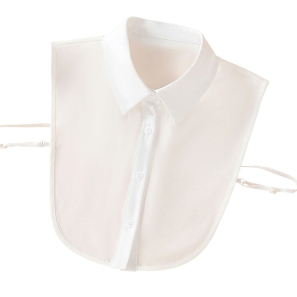 Valse kraag voor dames Verwijderbare kraag Decoratieve kraag voor trui, blouse, jurk Elegant modeaccessoire voor elke gelegenheid wit