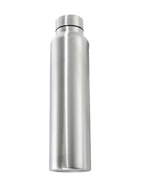 Vandflaske i rustfrit stål 1000 ml Let og holdbar sportsflaske i metal med lækagesikkert låg Ergonomisk design Drikkeflaske med væske Bred hals 1