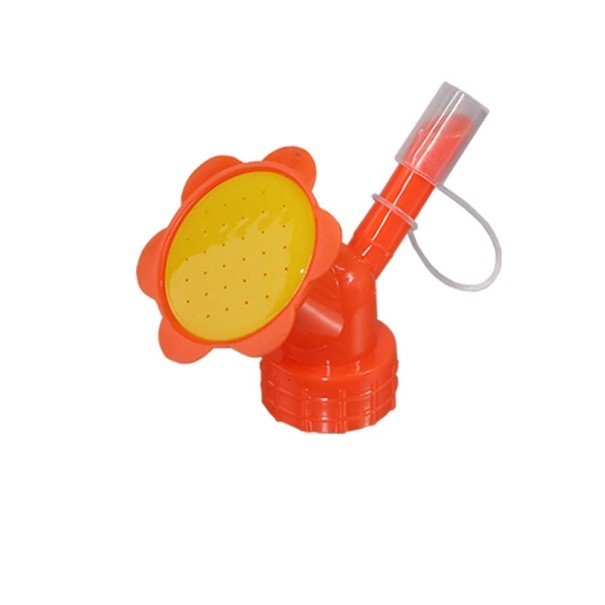 Vandkandehoved til PET-flaske, farvet, 1 stk., vandkande med blomsterformet spraytilbehør, 70 mm rød