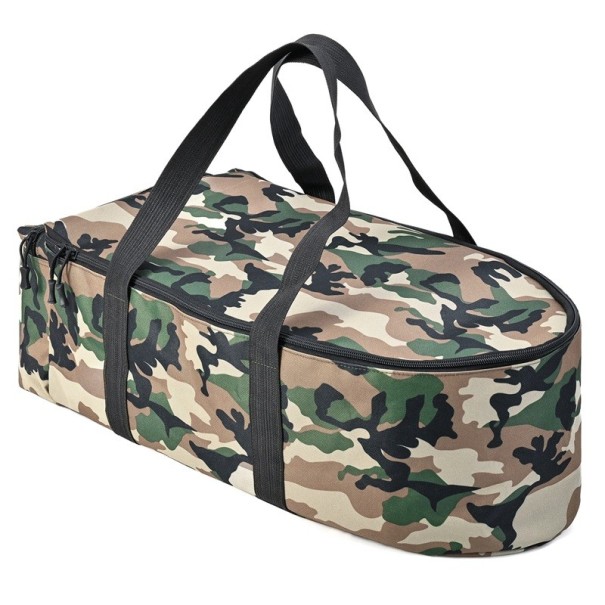 Vandtæt fiskegrejstaske 61 x 30 x 20 cm Bærbar fisketaske med stor opbevaringsplads Holdbar taske til lokkemad, hjul og tilbehør camouflage