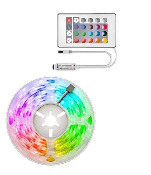 Vandtæt RGB LED-strimmel J273 5 m