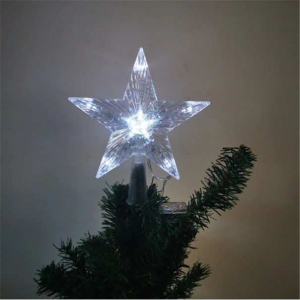 Vánoční LED hvězda na strom bílá