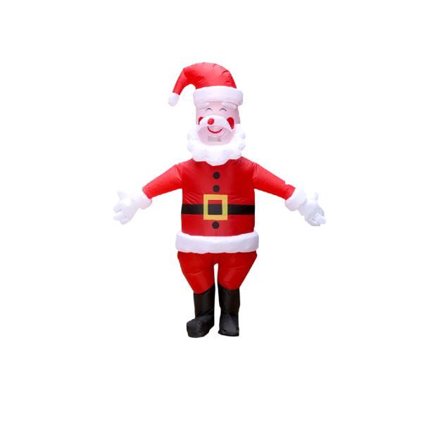 Vánoční nafukovací kostým Santa Clause Celotělový střih pro dospělé 150–190 cm Ventilátor a pouzdro na baterie Na besídku a rozdávání dárků 1