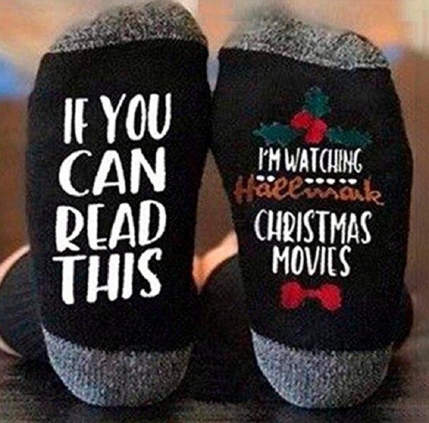 Vánoční ponožky bavlněné černá