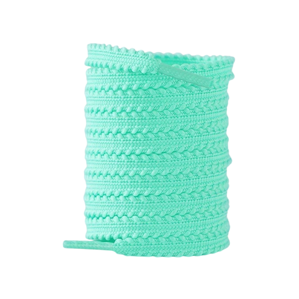 Vapaa-ajan joustavat kengännauhat 120 cm köysi polyesterikengännauhat tyylikkäät pyöreät kengännauhat vapaa-ajan kengät mukavat nyöritykset mintunvihreä