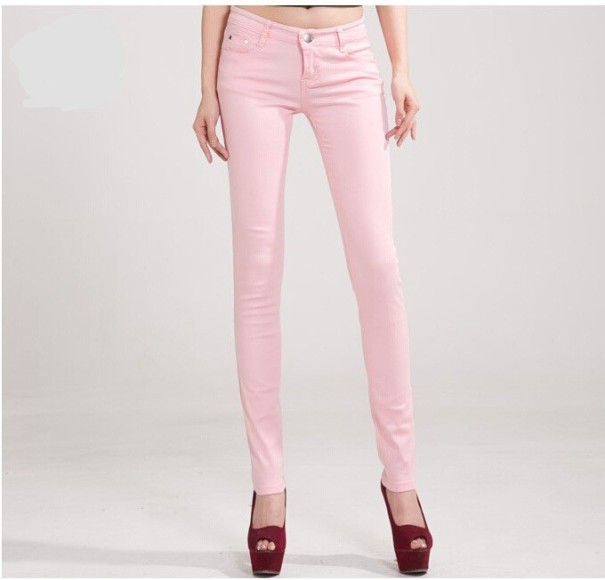 Vaqueros elegantes para mujer - Rosa claro 31