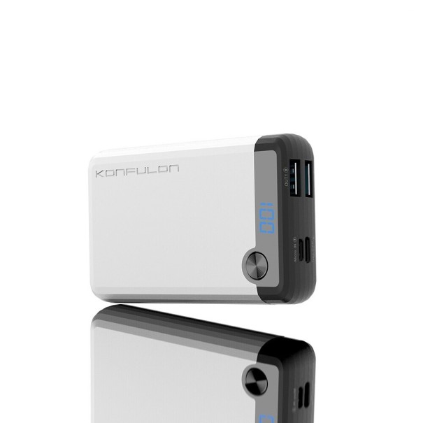 Varavirtalähde, kaksois-USB, 10000 mAh, A1502 valkoinen