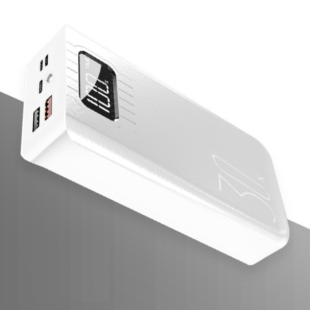 Varavirtalähde LED-näytöllä 30 000 mAh valkoinen