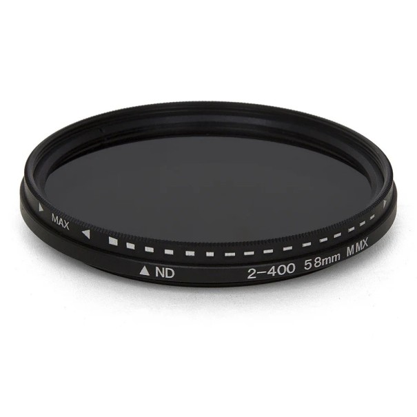 Variabler ND-Filter, 49 mm, ND2 bis ND400, einstellbarer Neutraldichte-Dimmfilter für Objektive, Kamera, Fotozubehör 1