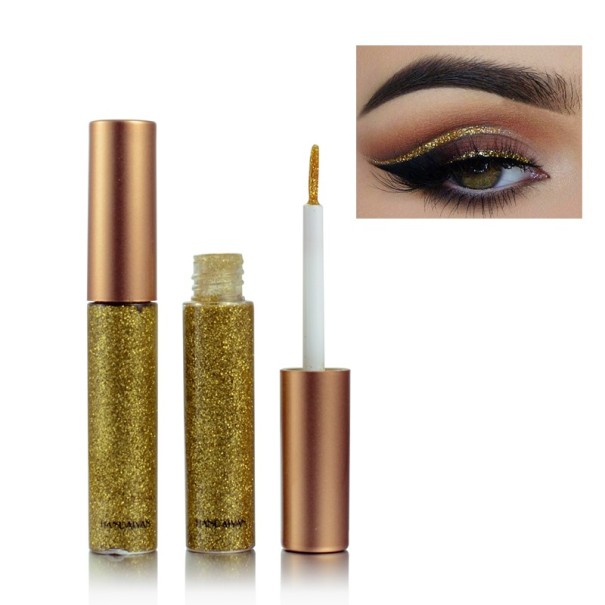 Värikäs glitter-eyeliner keltainen