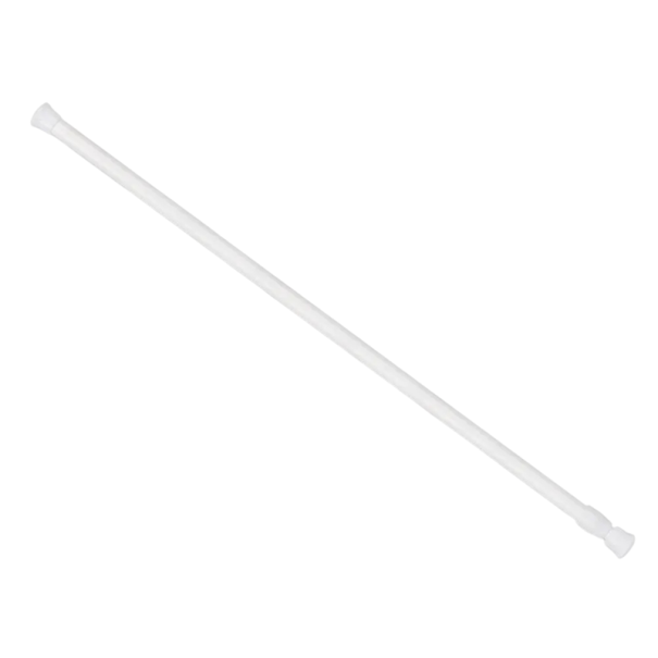 Varilla telescópica para cortinas ajustable 55-90 cm metal plástico blanca varilla de presión para sujetar cortinas en ventanas y nichos en casa 1