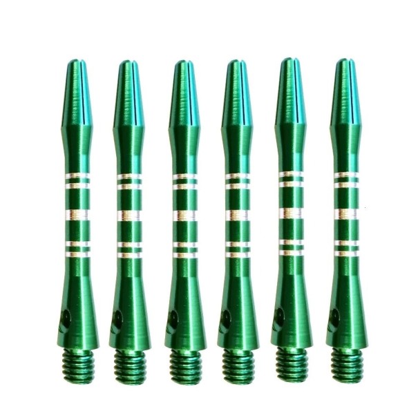 Varillas de dardos de aluminio, 6 uds. verde