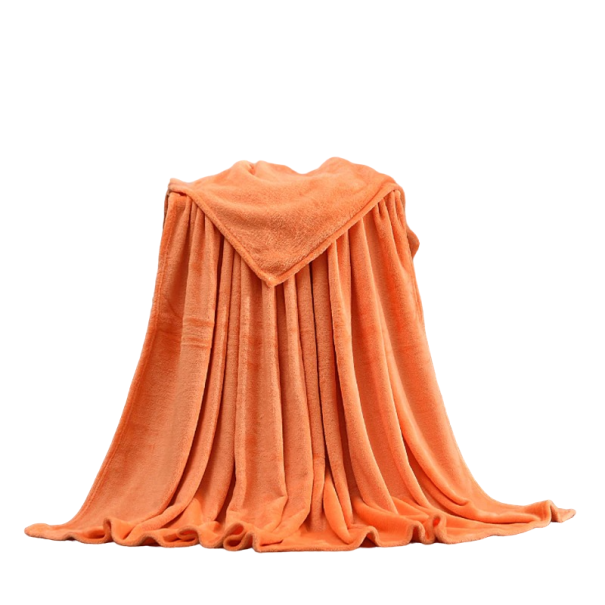 Varm flanellfilt 70 x 100 cm orange
