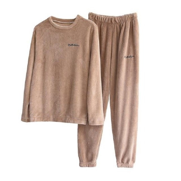 Varm pyjamas til kvinder P2673 lysebrun S