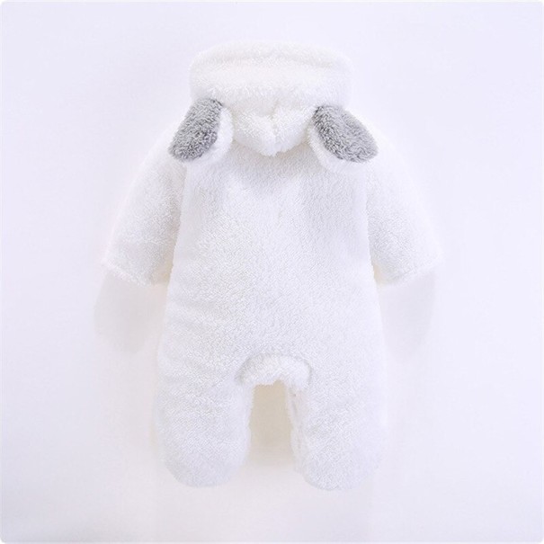 Varme babyoveralls T2573 hvid 6-9 måneder