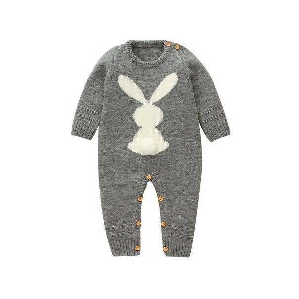 Varme babyoveralls T2591 grå 6-12 måneder