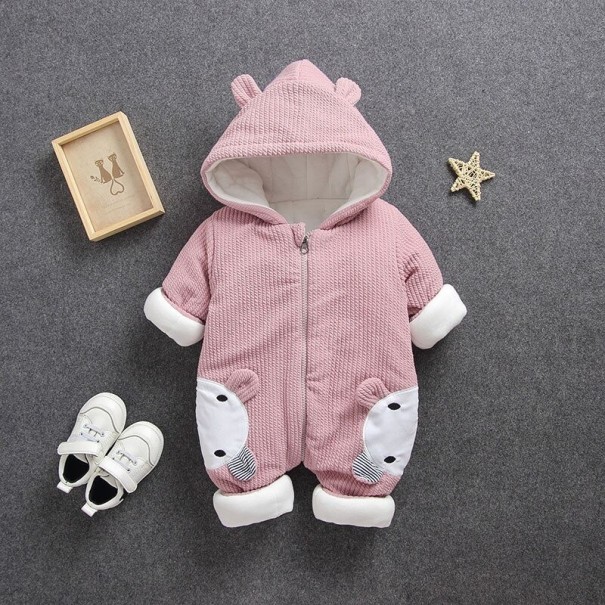 Varme babyoveralls T2595 rosa 12-18 måneder
