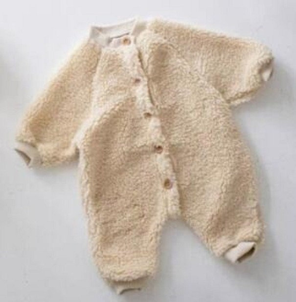Varme babyoveralls T2682 beige 6-9 måneder