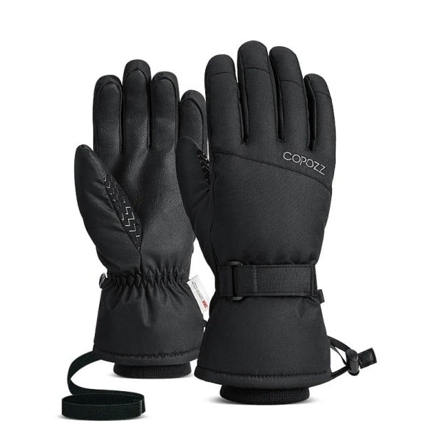 Varme vinterhandsker Unisex skihandsker Snehandsker til mænd og kvinder Vandtætte åndbare handsker til ski og snowboard sort L