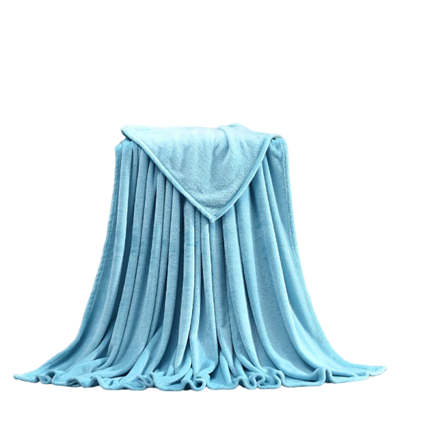 Varmt flanneltæppe 100 x 150 cm lyseblå