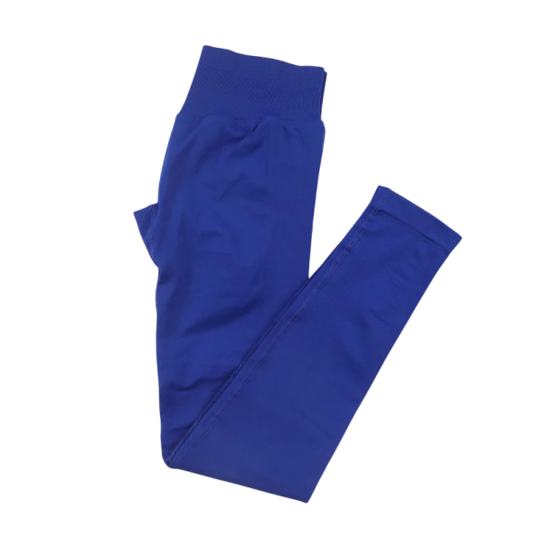 Varrás nélküli női alacsony derekú jóga leggings, rugalmas sportnadrág edzőterembe, feszes, rugalmas fitnesz leggings sötétkék L