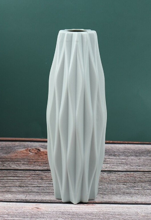 Vase 21 cm grau