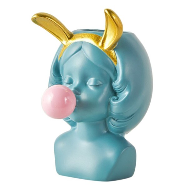 Vase décorative pour fleurs turquoise 2