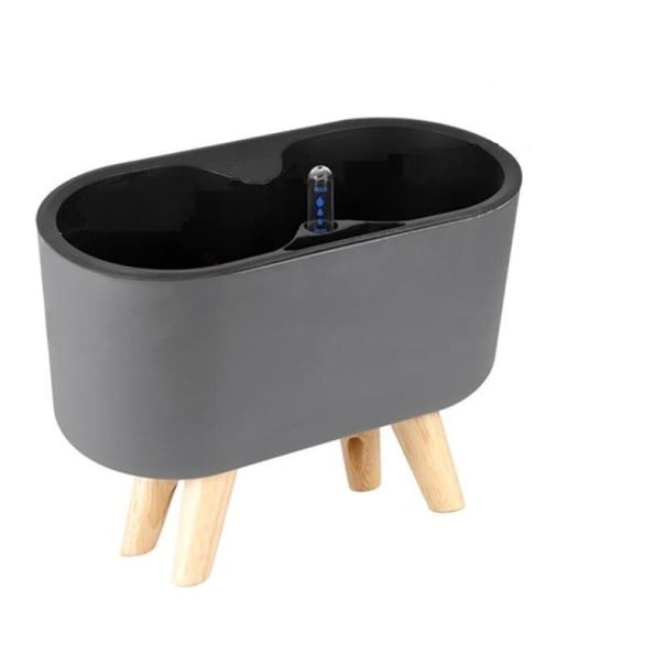 Vaso autoirrigante H898 cinzento escuro