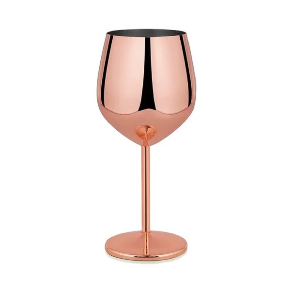 Vaso de acero inoxidable irrompible para beber 500 ml 9,4 x 21,4 cm Vaso alto de bar para vino, cerveza, champán Vaso de viaje resistente de acero inoxidable oro rosa