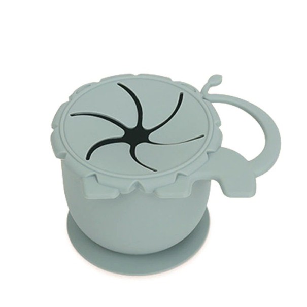 Vaso de silicona plegable para aperitivos gris