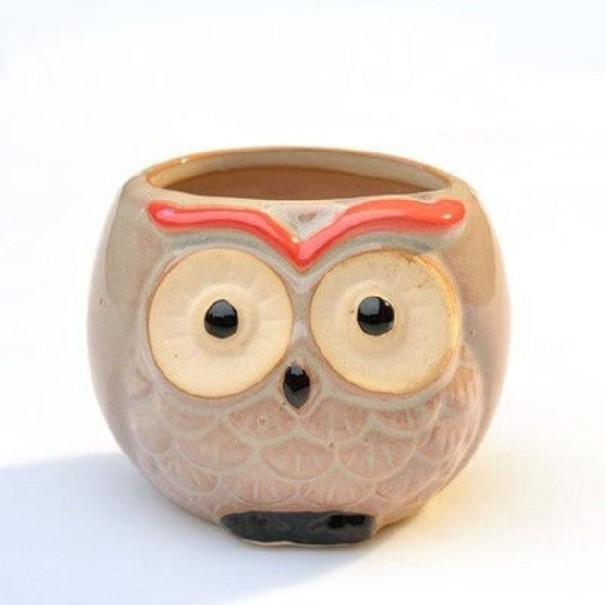 Vaso decorativo em forma de coruja 2