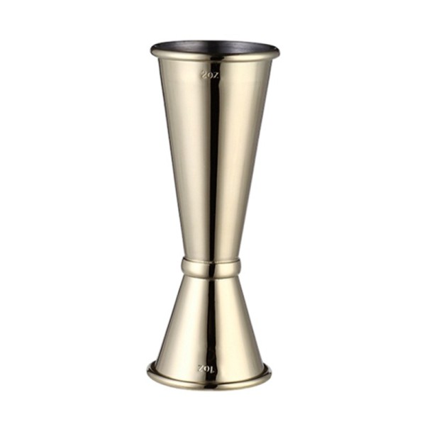 Vaso medidor de perdigones de acero inoxidable dorado