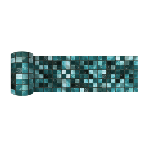 Vattenavvisande självhäftande vägglist 10x200cm för väggskydd modern design enkel applicering för badrum kök och fuktiga utrymmen grön