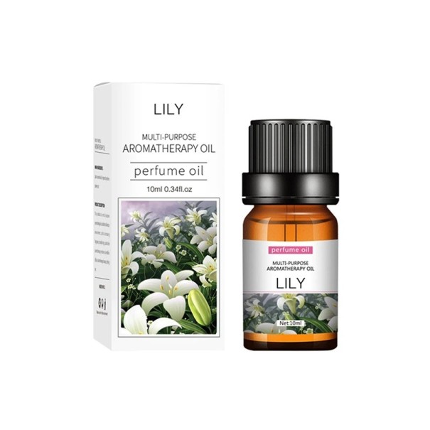 Vattenlöslig eterisk olja 10 ml Aromaolja för luftfräschare Aromaterapi Naturlig doft Avslappning Stresslindring Lily