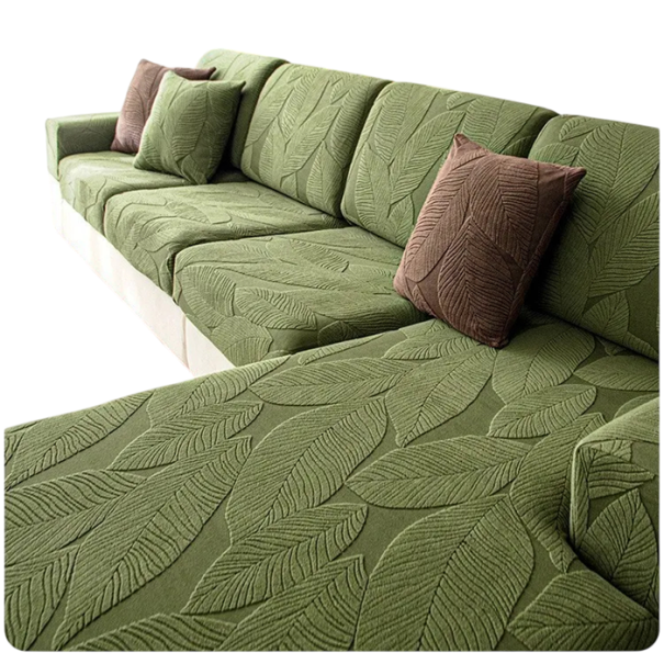 Vattentät soffryggsöverdrag elastiskt och mjukt jacquardtyg 80-100 x 50-65 cm skydd för soffor i vardagsrummet grön